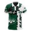 Beating Curve 3D Polo Shirt For New York Jets Fans - Stylish Look