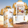 Beer Drinker Bowling Polo Shirt - Great Gift For Fans