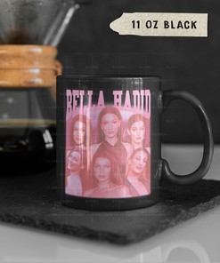 Bella Hadid Tribute Mug for Vintage 90s Fans: Movie Quote Mug with Rap Tea Design