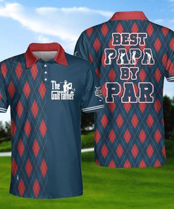 Best Golf Father By Par Personalized Polo Shirt - Unique And Cool Gift For Fathers With Polo Collar