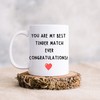 Best Match Ever - Funny Online Dating Anniversary Mug - Tinder Gift for Boyfriend