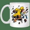 Big Bird and Worm Valentine's Day Mug Set for Couples