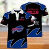 Black Buffalo Bills Polo Collar Shirts With Personalized Design