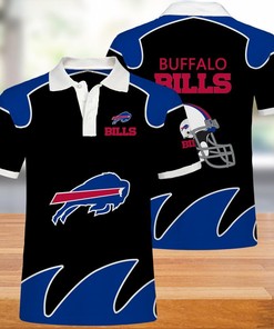 Black Buffalo Bills Polo Collar Shirts With Personalized Design