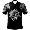 Black Polynesian Shark Tattoo Polo Shirt For Fans - Personalized 3D Polo Shirt