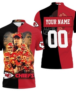 Black & Red Personalized Afc West Champs Super Bowl 2021 Polo Shirt For Kc Chiefs Fans