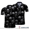 Black Skull Gift Men'S Polo Shirt - Perfect Gift For Fans Of Skulls And Monochromatic Fashion
