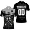 Black Sunday Skull Personalized 3D Polo Shirt - Ideal Gift For Raiders Fans