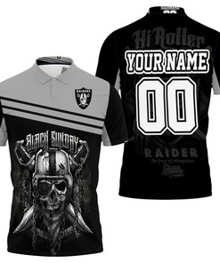 Black Sunday Skull Personalized 3D Polo Shirt - Ideal Gift For Raiders Fans