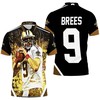 Black & Yellow Polo Shirt For Drew Brees And New Orleans Saints Fans - Show Your Love For Your Favorite Team In Style