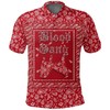 Blood Gang Bulldog Polo Shirt - Gift For Streetwear Fans