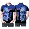 Blossom With Buffalo Bills Sugar Skull Flowers Patterned All Over Print Polo Shirt