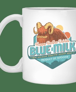 Blue Milk Mug - Perfect Valentine's Day Coffee Mug for Her with Mug Set