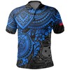 Blue Polynesian Turtle All Over Print Polo T-Shirt From Samoa