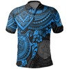 Blue Polynesian Turtle Northern Mariana Islands 3D Printed Polo Shirt
