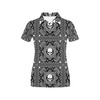 Bold And Trendy: Bandana Skull Print Design Women'S Polo Shirt With Personalized 3D Print