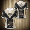 Bold Look - Flame All Over Print Polo Shirt For New Orleans Saints Fans