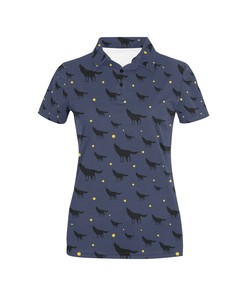 Bold Wolf Print Women'S 3D All-Over Polo Shirt For Wolf Lovers