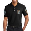 Bold Zero Fck Given Skull Roses Polo Shirt For Rebellious Fans