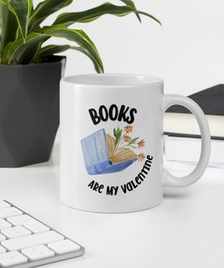 Books Are My Valentine Mug Set for Bookworms, Delightful Valentine Gift for the Book Lover