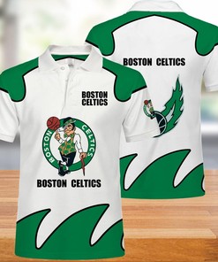 Boston Celtics Button Up Polo Shirt - Great Gift For Fans