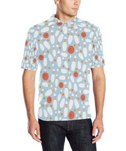 Bowling 09 Pattern Men'S Polo Shirt - Perfect Gift For Fans