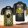Bowling Bull Clean Sweep Black Yellow Polo Shirt - Perfect For Bowling Fans