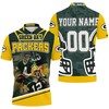 Brett Favre, Juwann Winfree, And Aaron Rodgers - Personalized 3D Polo Shirt