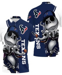 Bring A Touch Of Nightmare Before Christmas To Your Houston Texans Collection With Jack Skellington Polo Shirt