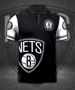 Brooklyn Nets 3D Polo Shirt - Ideal For Fans Of The Nba Team