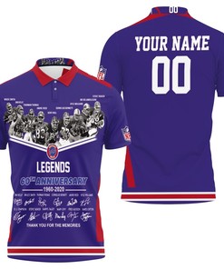 Buffalo Bills Legends Sign 60Th Anniversary Afc West Champions Snoopy Personalized All-Over Print Polo Collar Shirt