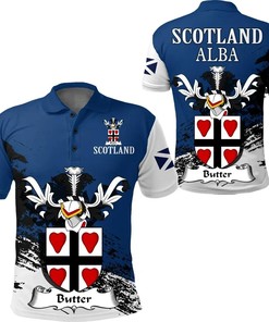 Butter Scottish Family Crest Golf Shirt In Scotland Special Polo Shirt