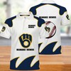 Button Up Milwaukee Brewers Polo Shirt - Perfect Gift For Fans