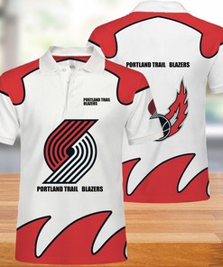 Button Up Portland Trail Blazers Polo Shirt For Fans - Polo Collar