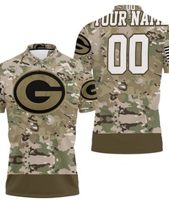 Camouflage Veteran Green Bay Packers 3D Personalized Polo - Support Our Troops Edition