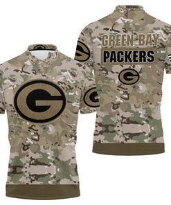 Camouflage Veteran Green Bay Packers 3D Polo - Military Fan Apparel