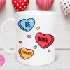 Candy Hearts Valentine's Day Mug for Lovers - Engagement Mug for Her and Gift with Candy Hearts Valentine and Cute Mugs