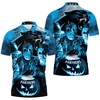 Carolina Panthers Halloween Fan Gear - Freddy, Jason, And Michael Myers 3D Polo Shirt