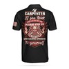 Carpenter Proud Skull Black & White Polo Shirt - Ideal Gift For Fans