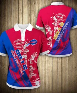 Casual 3D Buffalo Bills All-Over Print Polo Collar Shirt