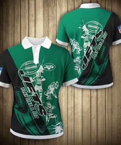 Casual 3D Polo Shirt For Nfl Fans Of New York Jets - Perfect For Fans