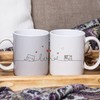 Cat Coffee Mug for Cat Lovers - Romantic Gift Set - Valentines Mug