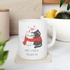 Cat Valentine Mug Set - Cute Valentines Day Gift Set - Funny Cat Lovers Gift