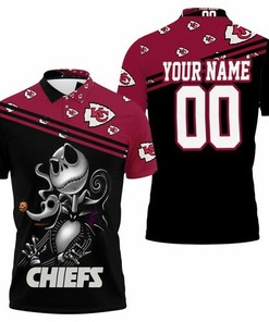 Celebrate The Chiefs With Jack Skellington - Personalized Polo Shirt In 3D