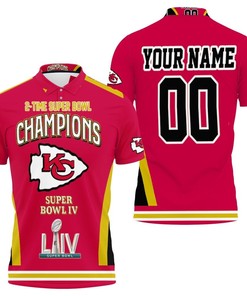 Celebrate Times Two - Personalized 3D Polo Shirt For Kc Chiefs Super Bowl Champions