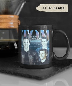 Celebrate Your Favorite Actor with this Retro Tom Holland Fan Coffee Mug, Perfect for Fans and Collectors