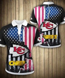 Celebrate Your Love For America With American Flag Polo Shirt For Fans Of Kc Chiefs