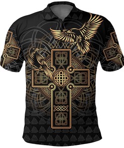 Celtic Raven Tattoo Viking All Over Print Polo Shirt - Unique Gift For Fans Of Viking Culture