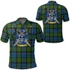 Celtic Scottish Warrior 3D Polo Shirt - Newlands Of Lauriston Tartan - Great Gift For Fans