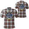 Celtic Scottish Warrior Polo Shirt - Stewart Dress Modern Tartan - Ideal Fan Gift